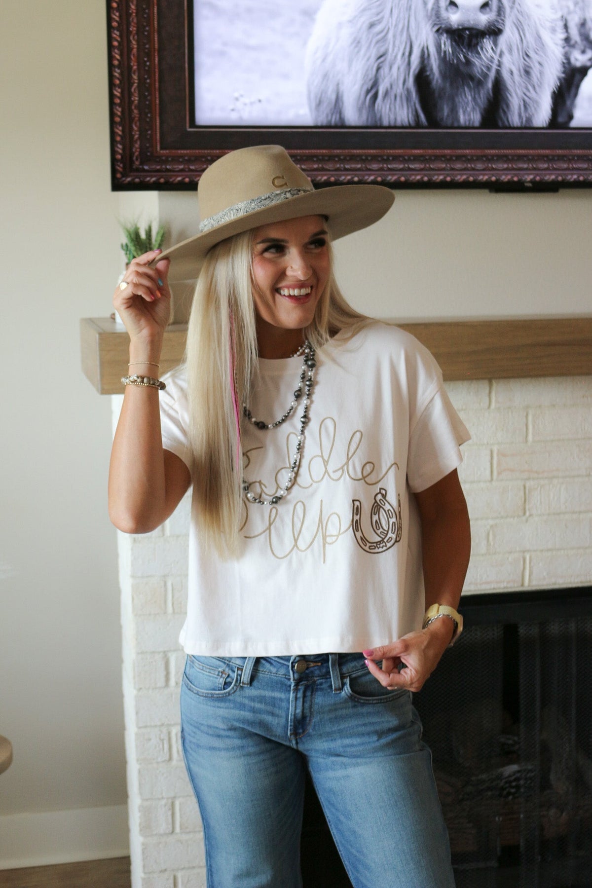 Ariat Women's Sea Salt Saddle Up Tee