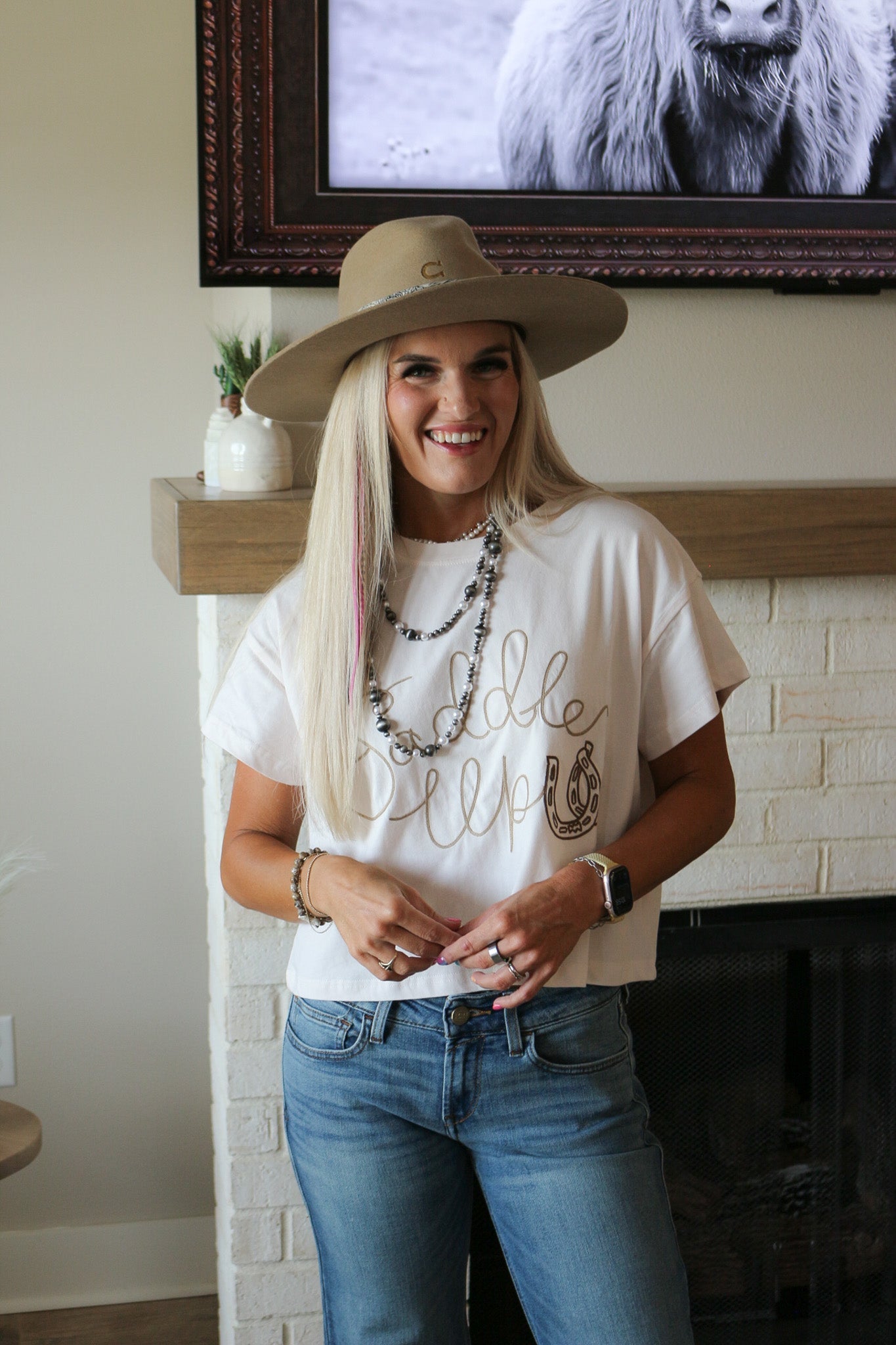 Ariat Women's Sea Salt Saddle Up Tee