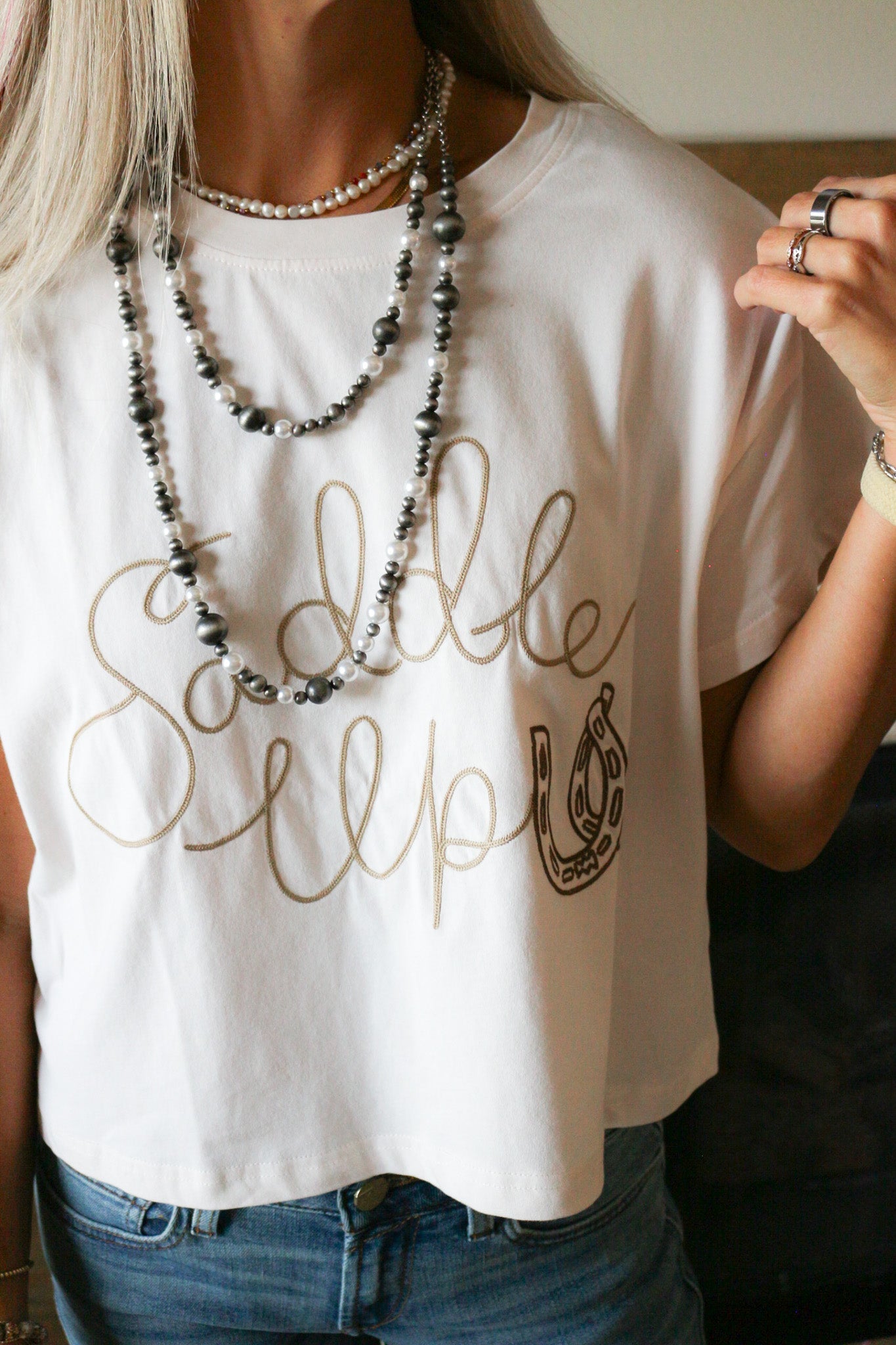 Ariat Women's Sea Salt Saddle Up Tee