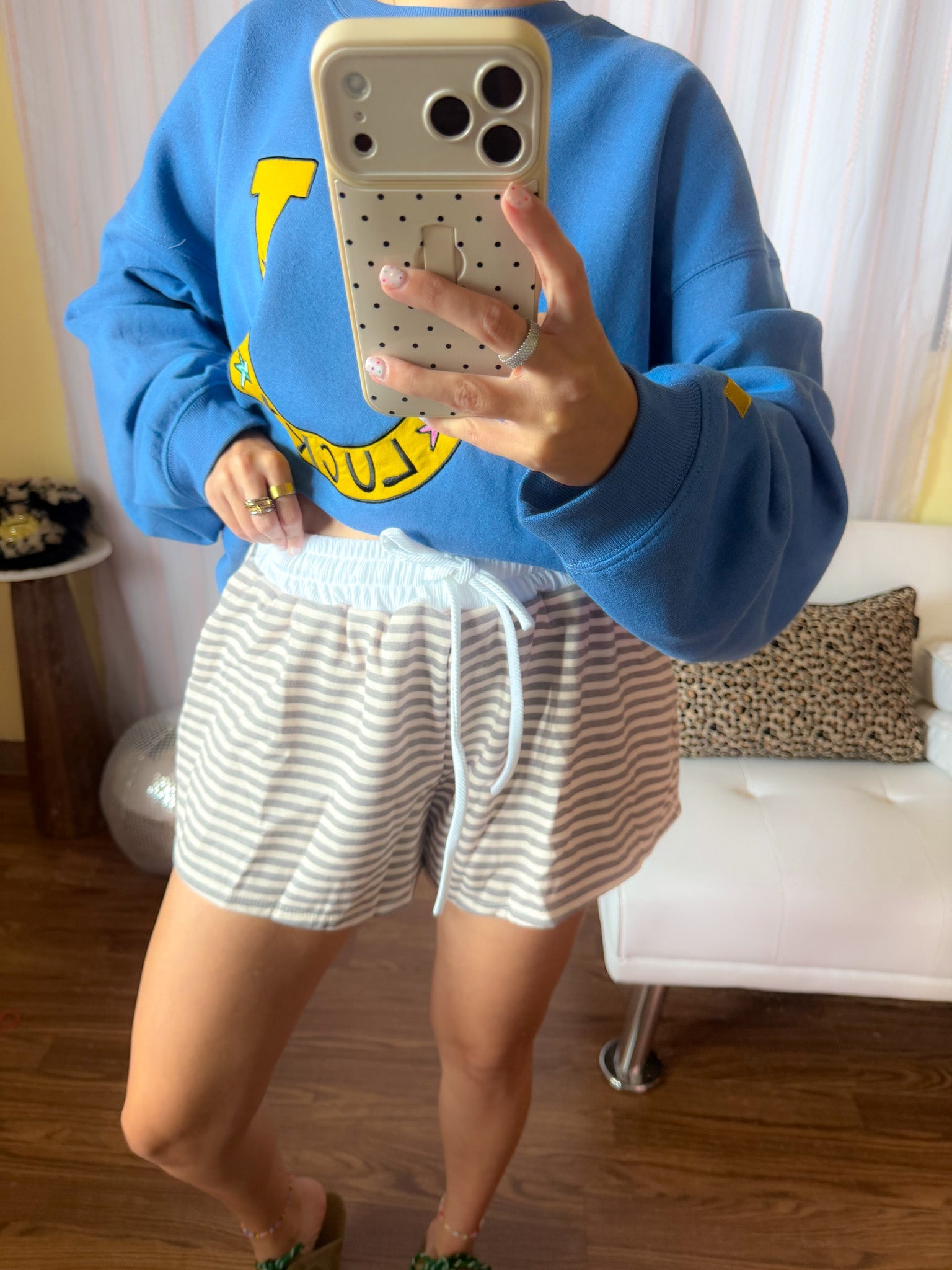 Ask Again Later Stripe Shorts -2 Colors