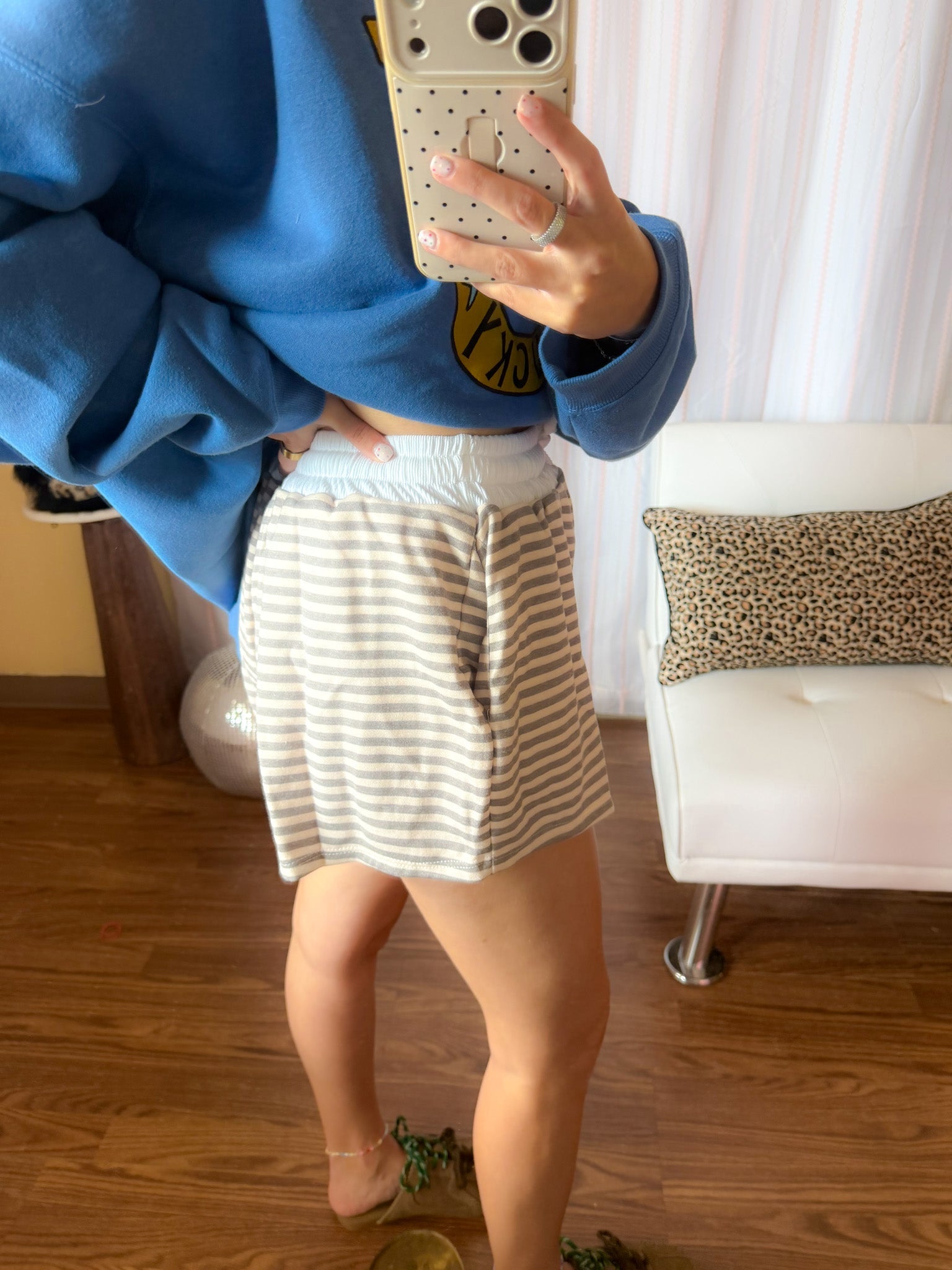 Ask Again Later Stripe Shorts -2 Colors