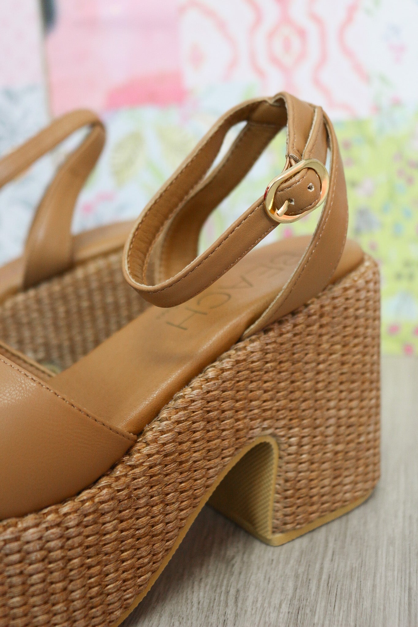 Arden Cognac Block Heels