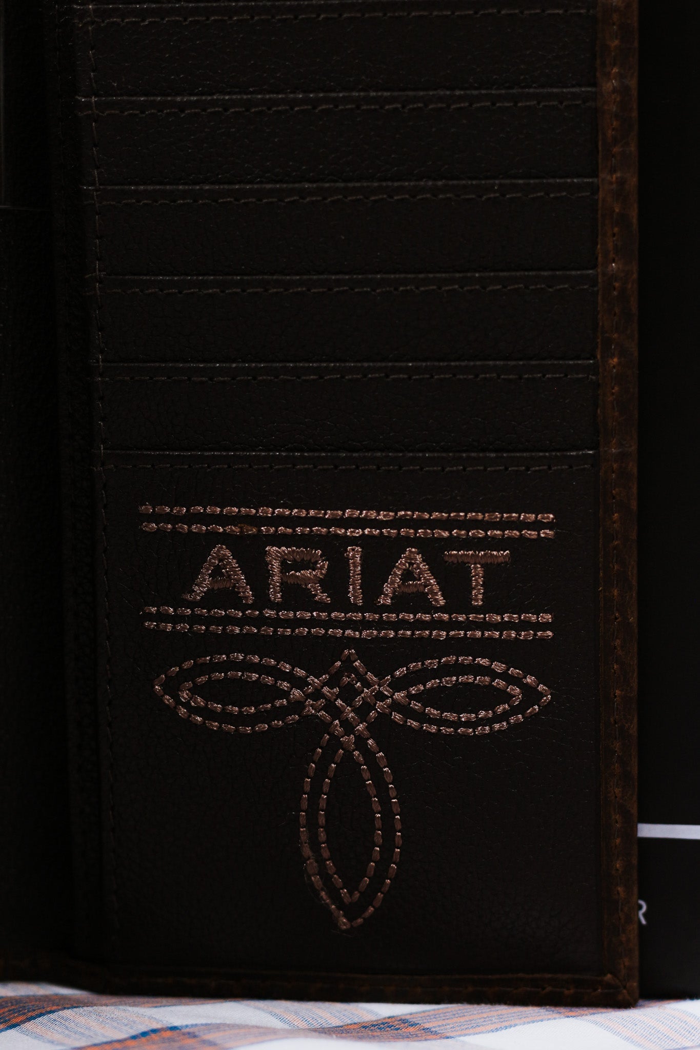 Ariat Bull Hide Brown Rodeo Wallet