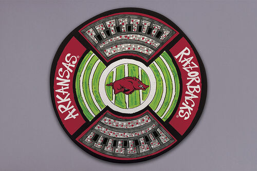 Arkansas Round Stadium Platter