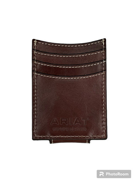 Ariat Men's Floral Embroidered Money Clip Wallet