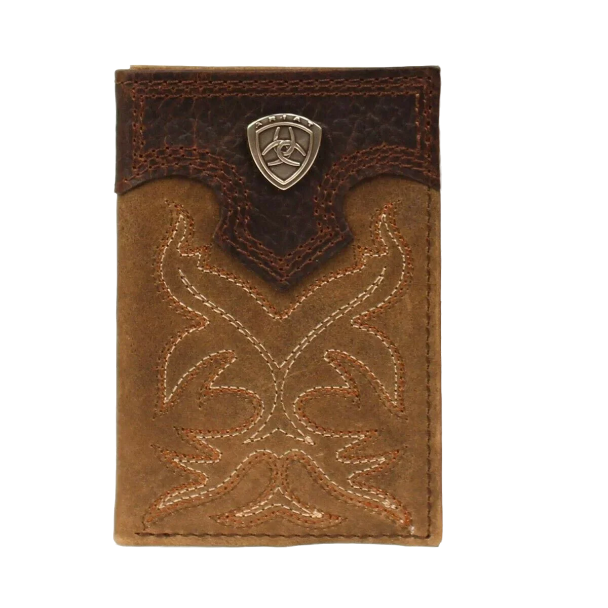 Ariat Men's Trifold Brown Wallet