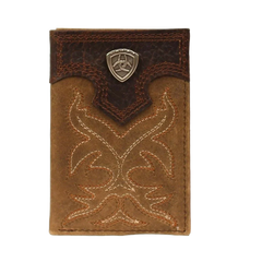 Ariat Men's Trifold Brown Wallet