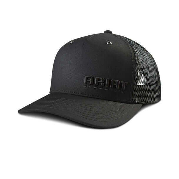 Ariat Black Offset Embroidered Richardson 112 Hat