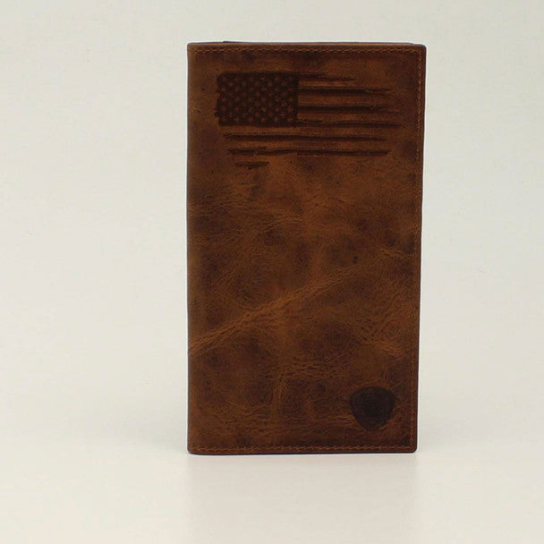 Ariat Men's Patriot USA Flag Grown Rodeo Wallet