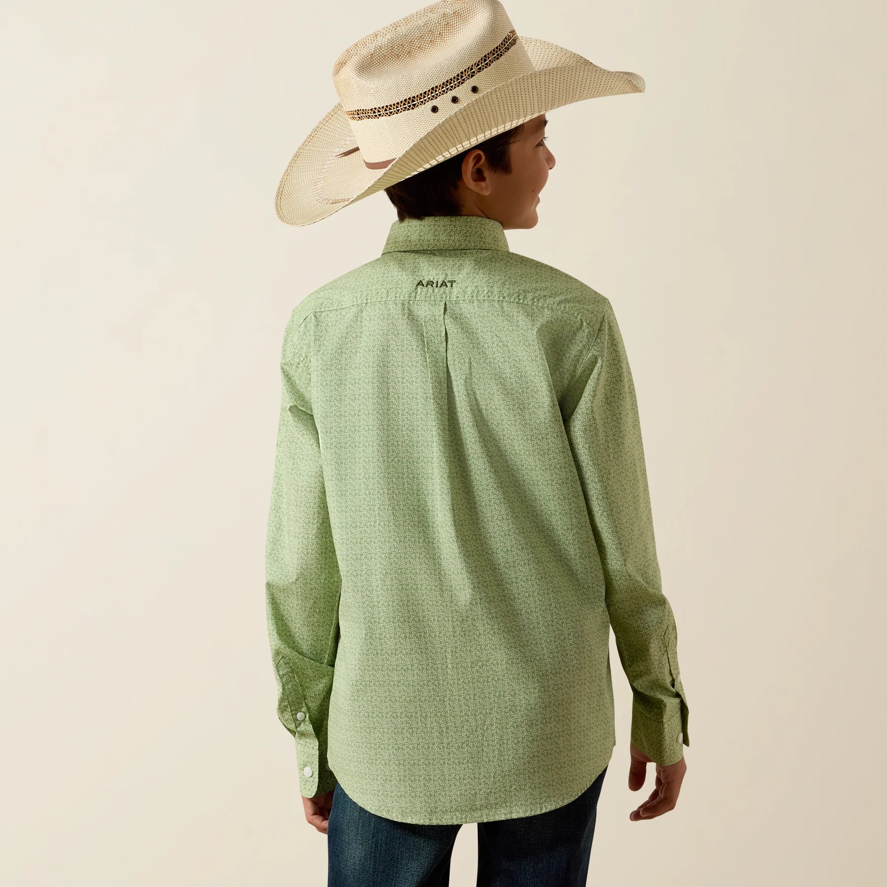 Ariat Boy's Loden Frost Green Smitty Shirt