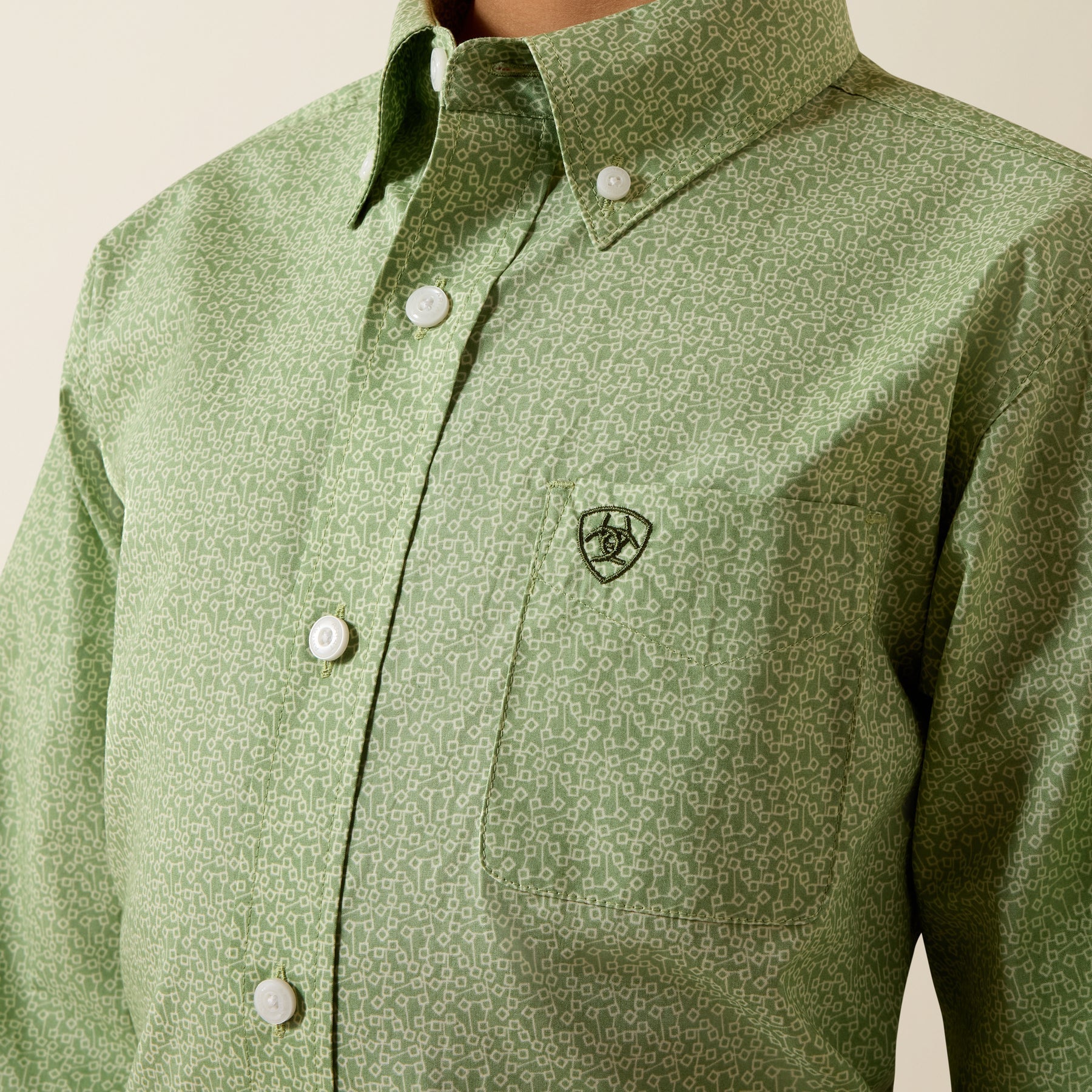 Ariat Boy's Loden Frost Green Smitty Shirt