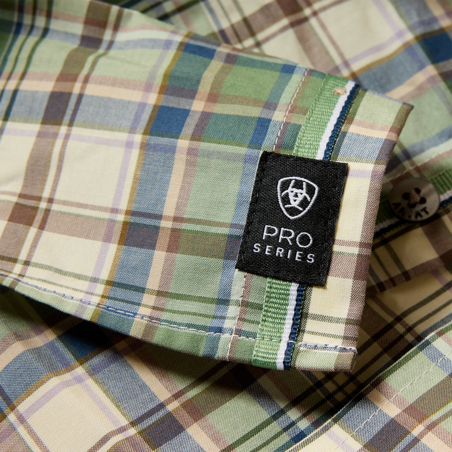 Ariat Men's Bronze Green Plaid Pro Series Sebastian Shirt