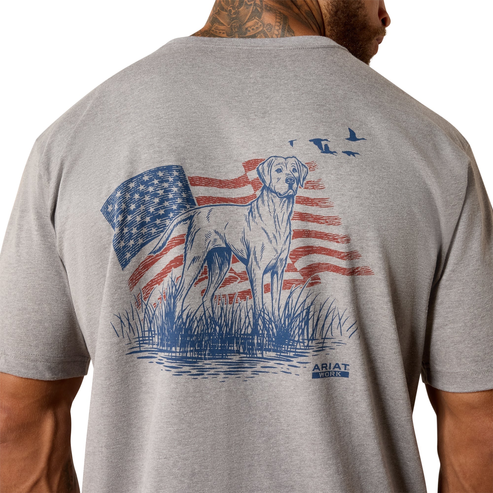 Ariat Men's Rebar Heather Grey Cotton Strong Dawg Tee