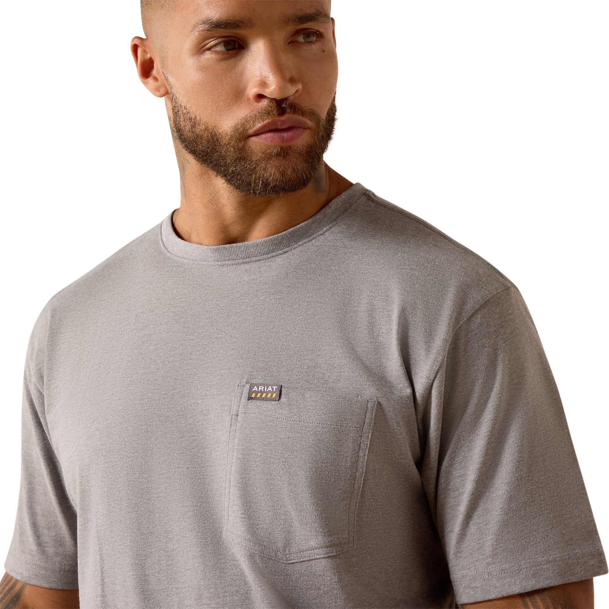 Ariat Men's Rebar Heather Grey Cotton Strong Dawg Tee