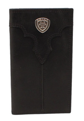 Ariat Men's Center Bump Black Rodeo Wallet
