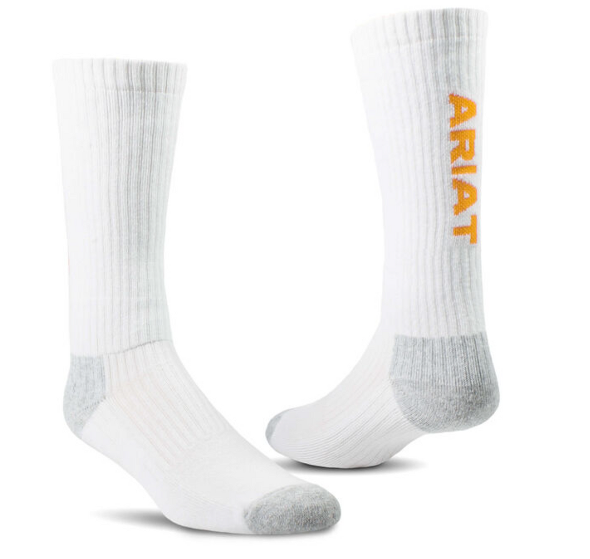 Ariat White Premium Ringspun Cotton Crew Work Sock 3 Pack