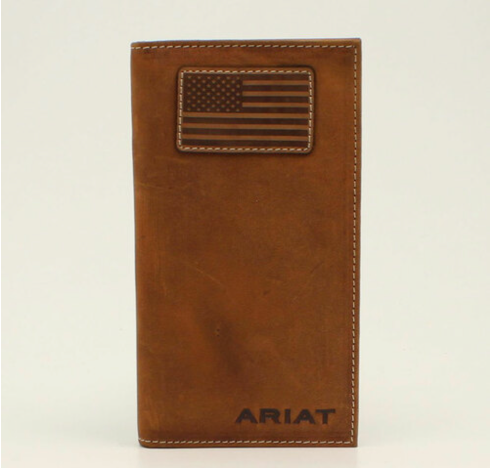 Ariat Tan Rodeo Wallet/Checkbook Cover