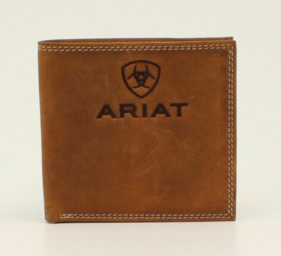 Ariat Brown Embossed Logo Wallet