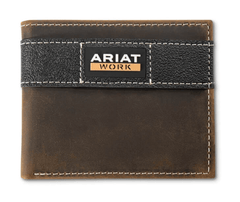 Ariat Men's Work Bifold Brown Wallet