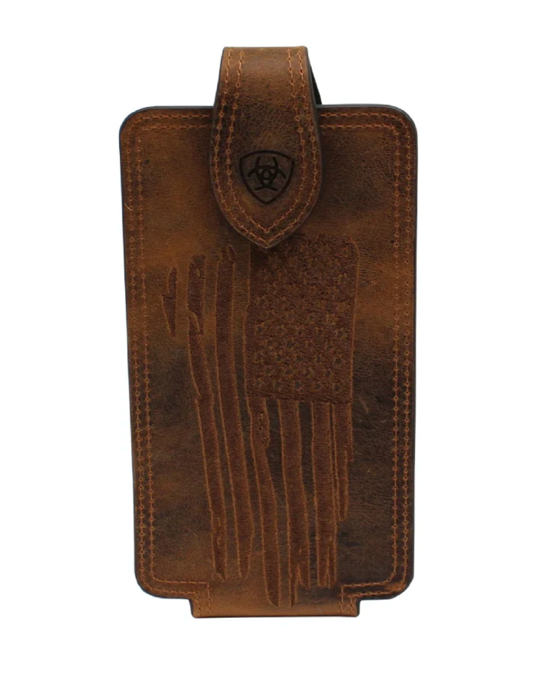 Ariat Distressed USA Flag Brown Cell Phone Case
