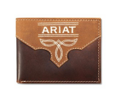 Ariat Men's Bifold Leather Brown Wallet