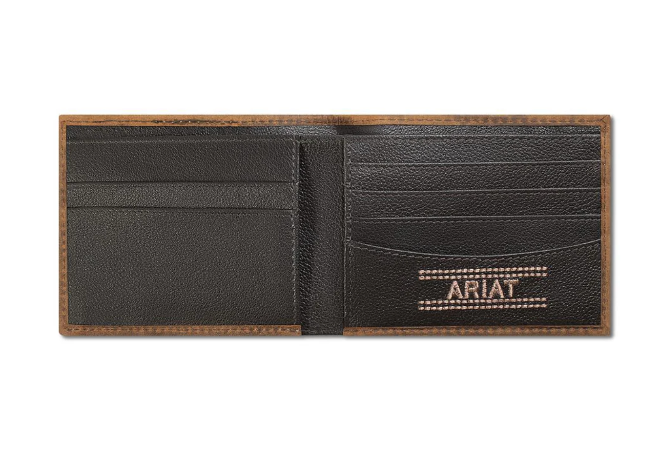 Ariat Men's Basket Weave Bifold Wallet