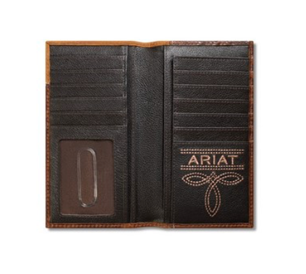 Arait Men's Rodeo Overlay Brown Wallet