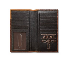 Arait Men's Rodeo Overlay Brown Wallet