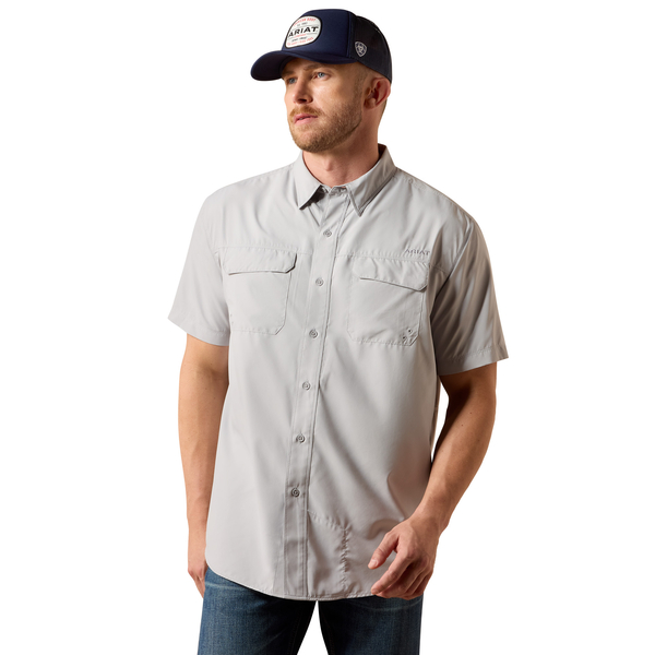 Ariat Men's VentTEK Outbound Short Sleeve Shirt - Light Grey