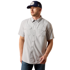 Ariat Men's VentTEK Outbound Short Sleeve Shirt - Light Grey