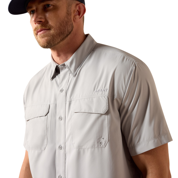 Ariat Men's VentTEK Outbound Short Sleeve Shirt - Light Grey