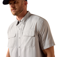 Ariat Men's VentTEK Outbound Short Sleeve Shirt - Light Grey