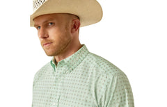 Ariat Men's Team Pierson Light Green & White Button Down Western Shirt