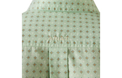 Ariat Men's Team Pierson Light Green & White Button Down Western Shirt