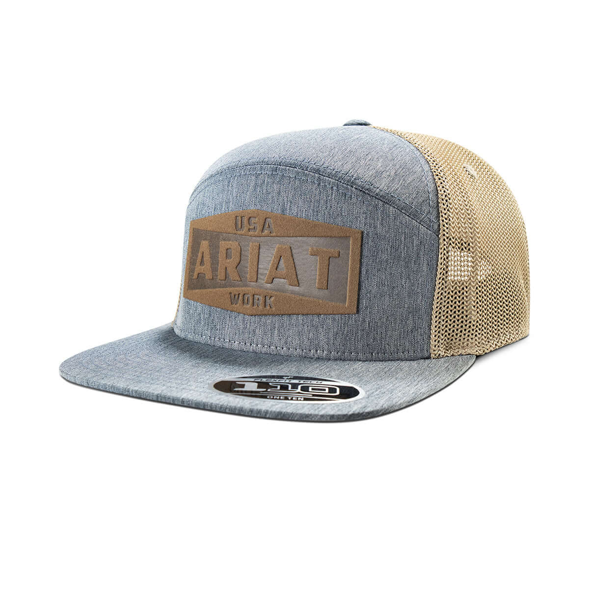 Ariat Men's Leather Patch Denim Hat