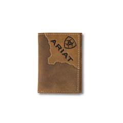 Ariat Men's Trifold Two Tone Leather Wallet