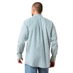 Ariat Men's Wrinkle Free Antonio Angel Blue Classic Fit Shirt
